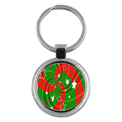 Background Abstract Christmas Key Chains (round)  by Nexatart