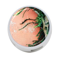 Background Stone Wall Pink Tree 4-port Usb Hub (two Sides)  by Nexatart
