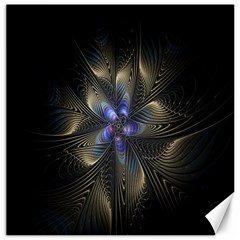 Fractal Blue Abstract Fractal Art Canvas 12  X 12   by Nexatart