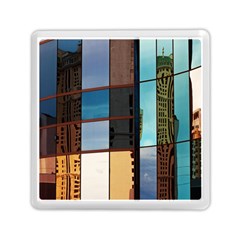 Glass Facade Colorful Architecture Memory Card Reader (square)  by Nexatart