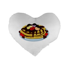 Pancakes - Shrove Tuesday Standard 16  Premium Flano Heart Shape Cushions