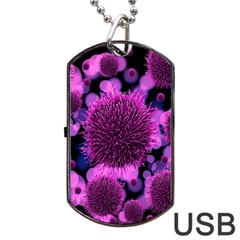 Hintergrund Tapete Keime Viren Dog Tag Usb Flash (one Side)