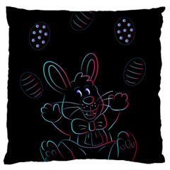 Easter Bunny Hare Rabbit Animal Large Flano Cushion Case (two Sides) by Amaryn4rt