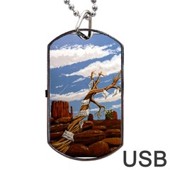 Acrylic Paint Paint Art Modern Art Dog Tag Usb Flash (two Sides) by Amaryn4rt