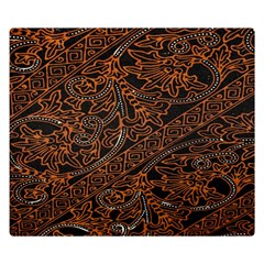 Art Traditional Indonesian Batik Pattern Double Sided Flano Blanket (small) 