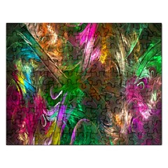 Fractal Texture Abstract Messy Light Color Swirl Bright Rectangular Jigsaw Puzzl by Simbadda
