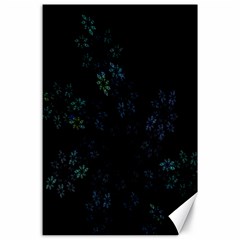 Fractal Pattern Black Background Canvas 24  X 36 