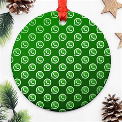 Whatsapp Logo Pattern Ornament (round) by Simbadda