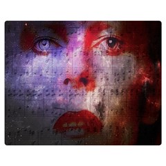 David Bowie  Double Sided Flano Blanket (medium)  by Valentinaart