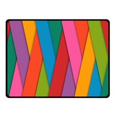Colorful Lines Pattern Double Sided Fleece Blanket (small)  by Simbadda