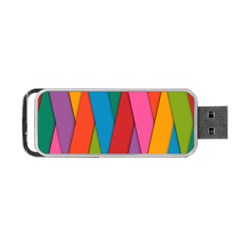 Colorful Lines Pattern Portable Usb Flash (two Sides) by Simbadda