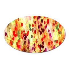 Background Color Pattern Abstract Oval Magnet by Simbadda