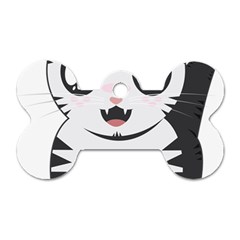 Meow Dog Tag Bone (one Side) by evpoe