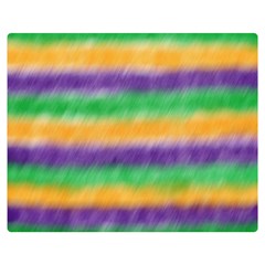 Mardi Gras Strip Tie Die Double Sided Flano Blanket (medium)  by PhotoNOLA