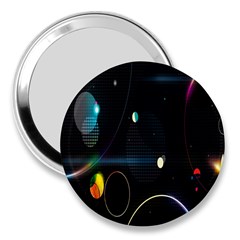 Glare Light Luster Circles Shapes 3  Handbag Mirrors by Simbadda