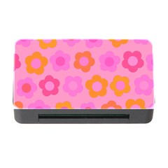 Pink Floral Pattern Memory Card Reader With Cf by Valentinaart
