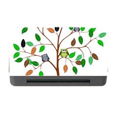 Tree Root Leaves Owls Green Brown Memory Card Reader With Cf by Simbadda