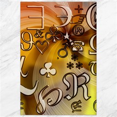 Symbols On Gradient Background Embossed Canvas 24  X 36  by Amaryn4rt