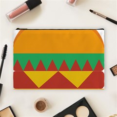 Burger Bread Food Cheese Vegetable Cosmetic Bag (large)  by Simbadda