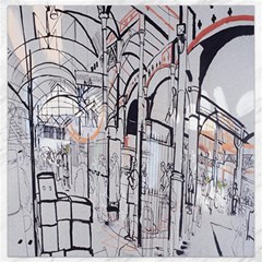 Cityscapes England London Europe United Kingdom Artwork Drawings Traditional Art Canvas 16  X 16   by Simbadda
