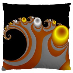 Classic Mandelbrot Dimpled Spheroids Large Cushion Case (two Sides) by Simbadda
