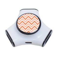 Zig Zags Pattern 3-port Usb Hub by Valentinaart