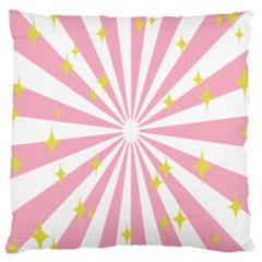 Hurak Pink Star Yellow Hole Sunlight Light Large Cushion Case (two Sides) by Mariart