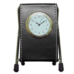 Polka Dot Flooring Blue Orange Blur Spot Pen Holder Desk Clocks by Mariart