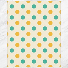 Polka Dot Yellow Green Blue Canvas 16  X 20   by Mariart
