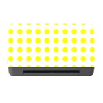 Polka Dot Yellow White Memory Card Reader with CF Front