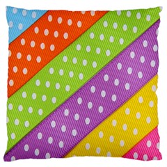 Colorful Easter Ribbon Background Large Cushion Case (two Sides) by Simbadda