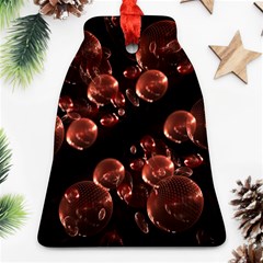 Fractal Chocolate Balls On Black Background Bell Ornament (two Sides) by Simbadda