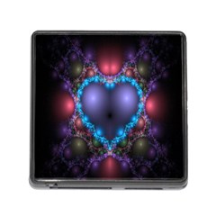 Blue Heart Fractal Image With Help From A Script Memory Card Reader (square) by Simbadda