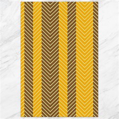 Brown And Orange Herringbone Pattern Wallpaper Background Canvas 24  X 36  by Simbadda