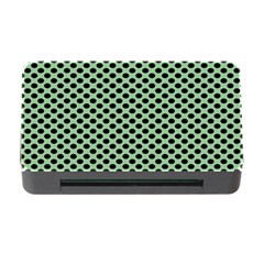 Polka Dot Green Black Memory Card Reader With Cf by Mariart