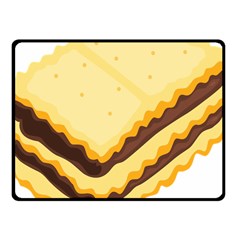 Sandwich Biscuit Chocolate Bread Fleece Blanket (small) by Mariart