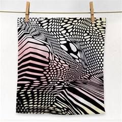 Abstract Fauna Pattern When Zebra And Giraffe Melt Together Face Towel by Simbadda