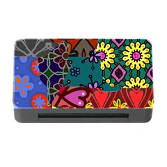 Digitally Created Abstract Patchwork Collage Pattern Memory Card Reader With Cf by Nexatart