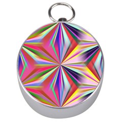 Star A Completely Seamless Tile Able Design Silver Compasses by Nexatart