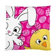 Easter Bunny And Chick  Standard Cushion Case (two Sides) by Valentinaart