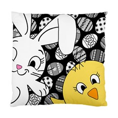 Easter Bunny And Chick  Standard Cushion Case (two Sides)