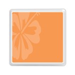 Hibiscus Sakura Tangerine Orange Memory Card Reader (Square)  Front