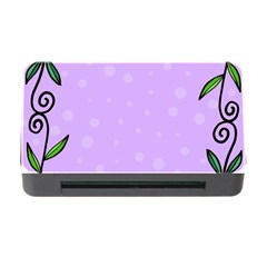Hand Drawn Doodle Flower Border Memory Card Reader With Cf by Nexatart