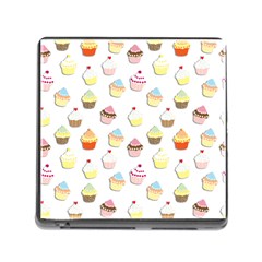Cupcakes Pattern Memory Card Reader (square) by Valentinaart
