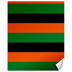 Color Green Orange Black Canvas 16  X 20   by Mariart
