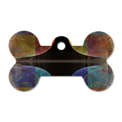 Black Cross With Color Map Fractal Image Of Black Cross With Color Map Dog Tag Bone (two Sides) by Nexatart