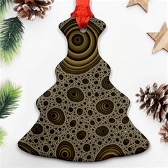 White Vintage Frame With Sepia Targets Christmas Tree Ornament (two Sides) by Nexatart