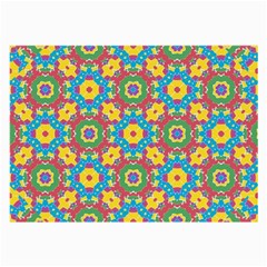 Geometric Multicolored Print Large Glasses Cloth (2-side) by dflcprints