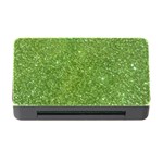 Green Glitter Abstract Texture Memory Card Reader with CF Front