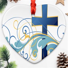 Easter Clip Art Free Religious Heart Ornament (two Sides) by Mariart